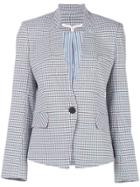 Veronica Beard Farley Houndstooth Dickey Blazer - Blue