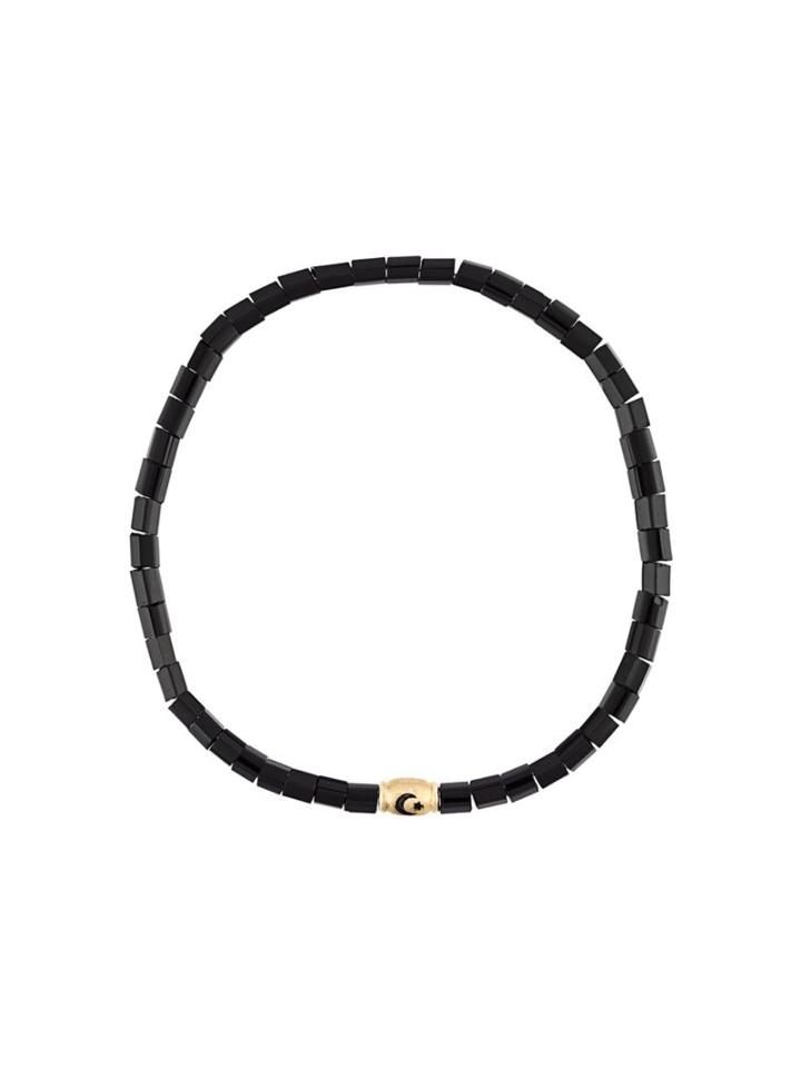 Luis Morais 14kt Gold Moon Star Barrel Bracelet