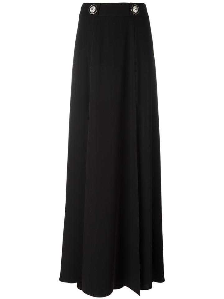 Versus Lion Head Button Skirt, Women's, Size: 40, Black, Polyester