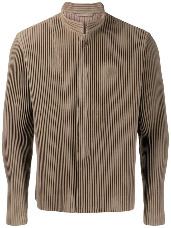 Homme Plissé Issey Miyake Plissé Shirt Jacket - Neutrals