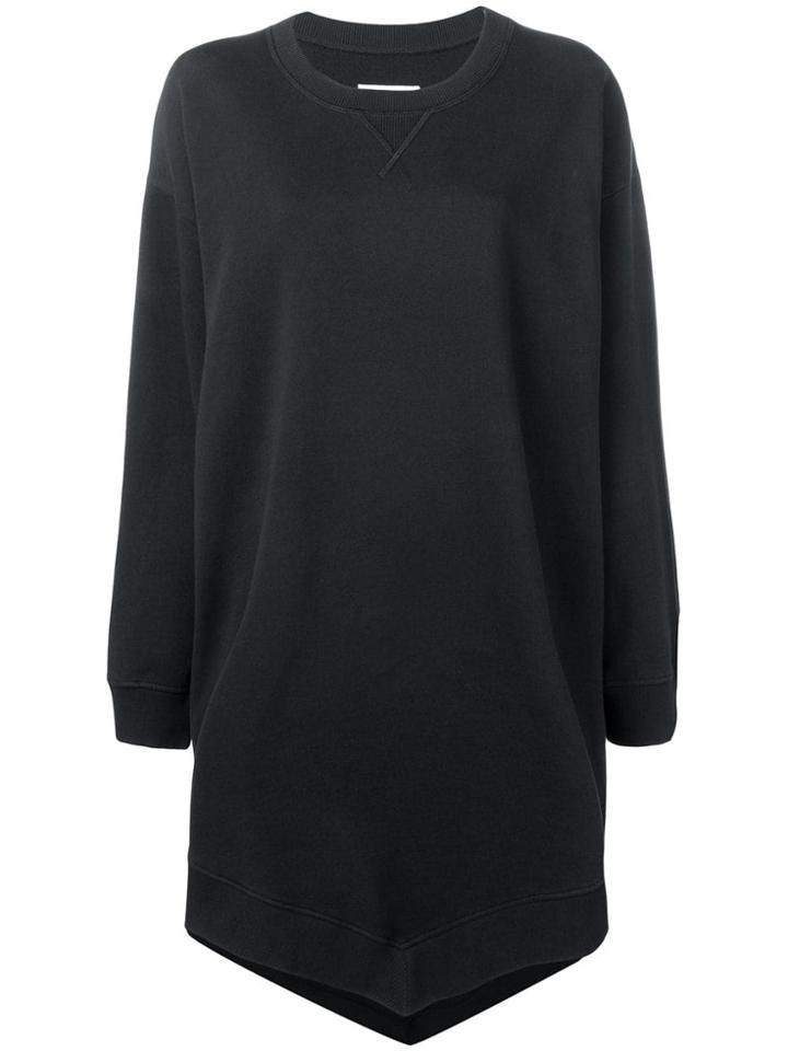 Mm6 Maison Margiela Handkerchief Hem Sweatshirt Dress - Black