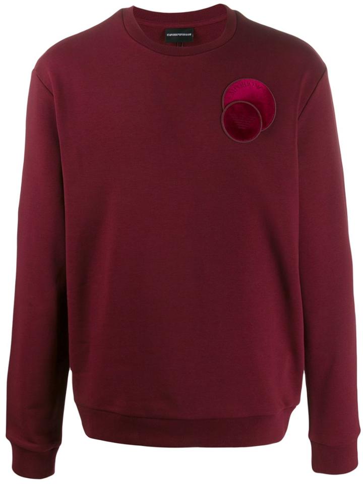 Emporio Armani Circle Patch Jumper - Red
