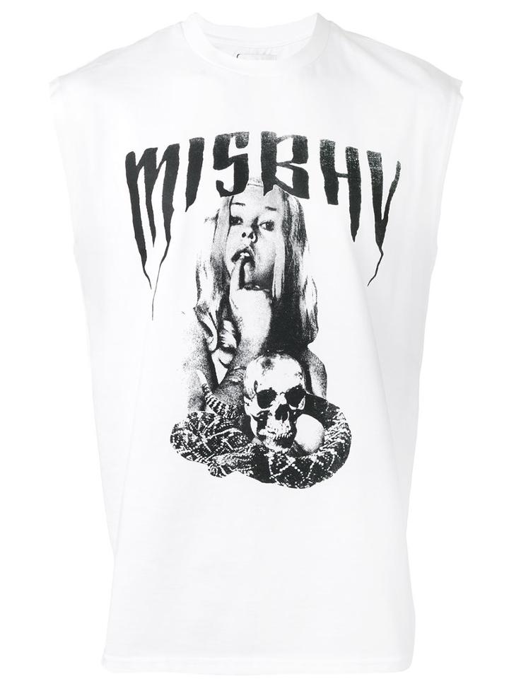 Misbhv - Girl Printed Tank - Men - Cotton - S, White, Cotton