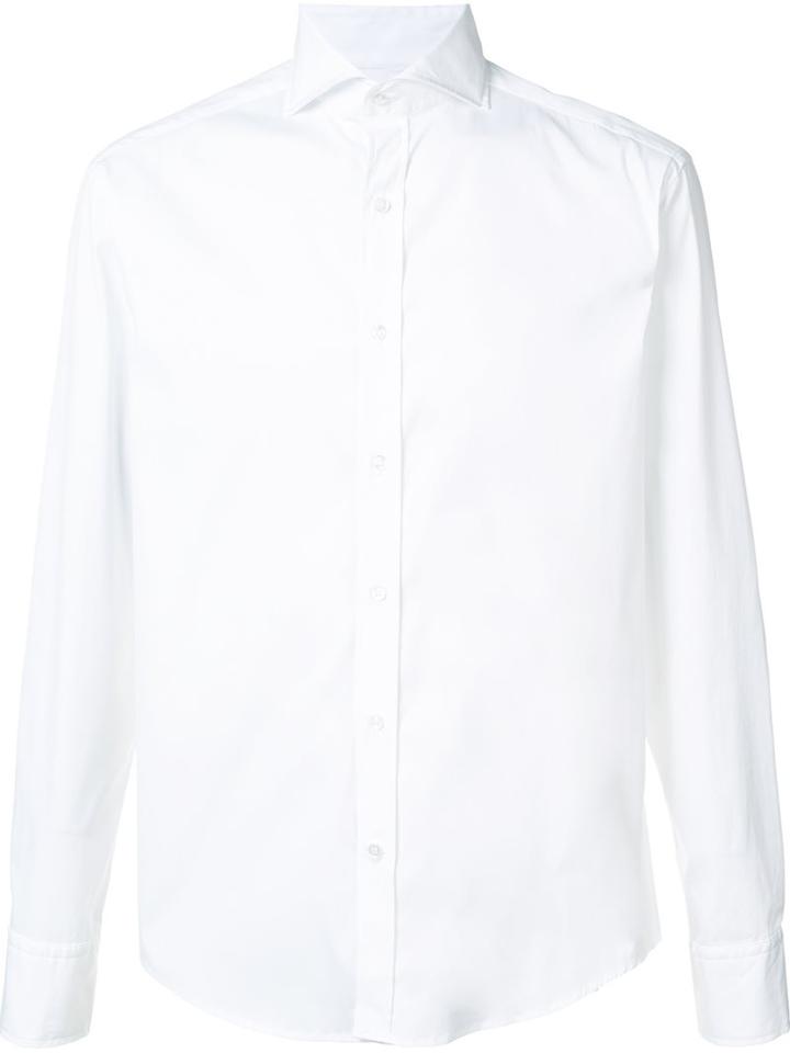 Michael Bastian Pointed Collar Shirt, Men's, Size: 40, White, Cotton/polyamide/spandex/elastane
