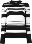 Neil Barrett Striped Jumper, Women's, Size: Small, Black, Viscose/nylon