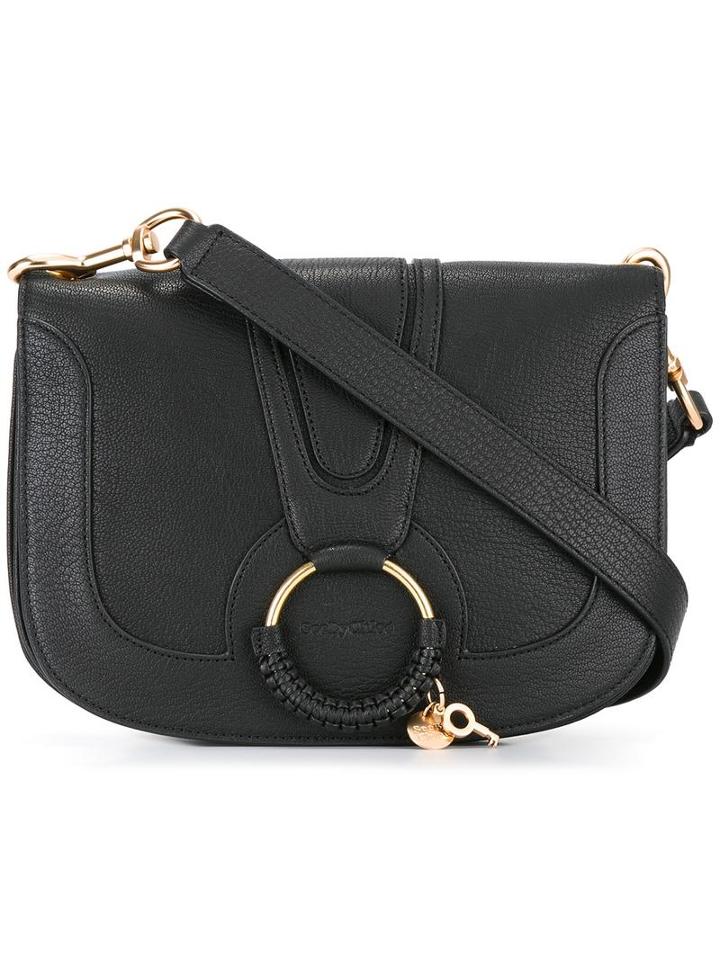 See By Chloé Hana Crossbody Bag, Women's, Black, Cotton/calf Leather/goat Skin
