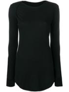Mm6 Maison Margiela Ribbed Knit Sweatshirt - Black