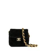 Chanel Pre-owned Mini Chain Shoulder Bag - Black