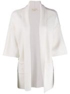 Ma'ry'ya Cropped Sleeve Cardigan - White