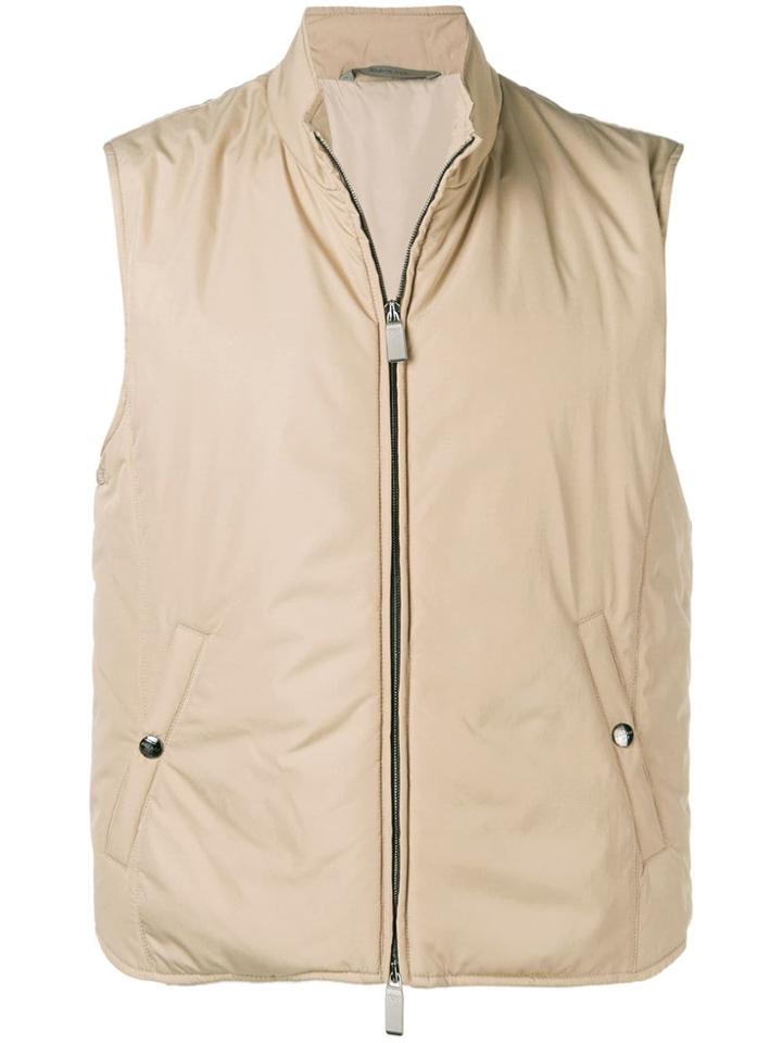 Canali High Neck Gilet - Neutrals