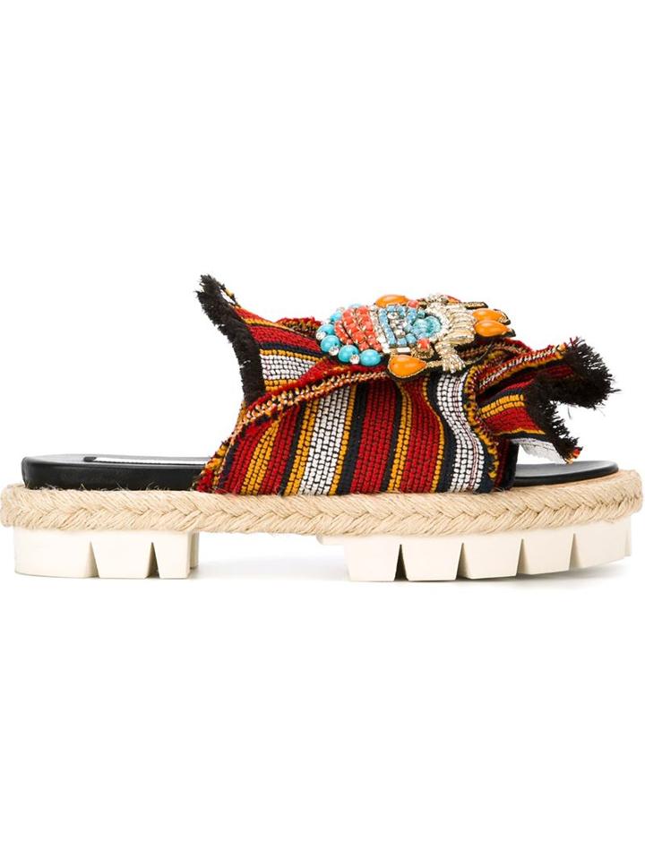 No21 Beaded Brooch Sandals