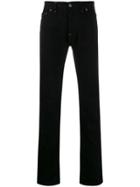 Fendi Slim-fit Embroidered Monogram Jeans - Black