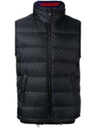 Gucci Original Gg Padded Gilet, Size: 48, Black, Polyamide/polyester/wool/feather Down