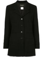 Chanel Vintage Long Sleeve Coat Jacket - Black