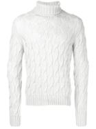 Cruciani Knitted Turtleneck Sweater - Grey