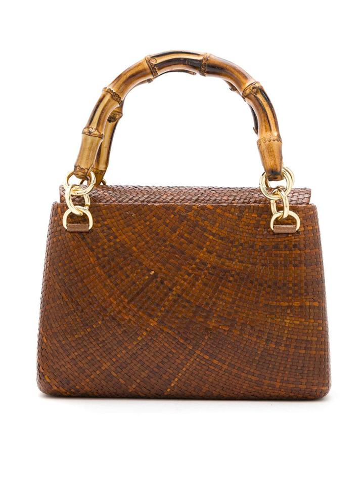 Serpui Raffia Shoulder Bag - Brown