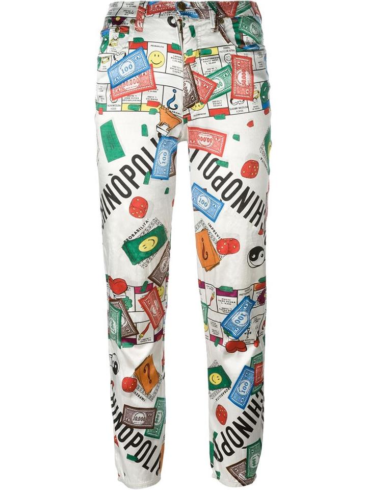 Moschino Vintage 'monopoly' Print Trousers