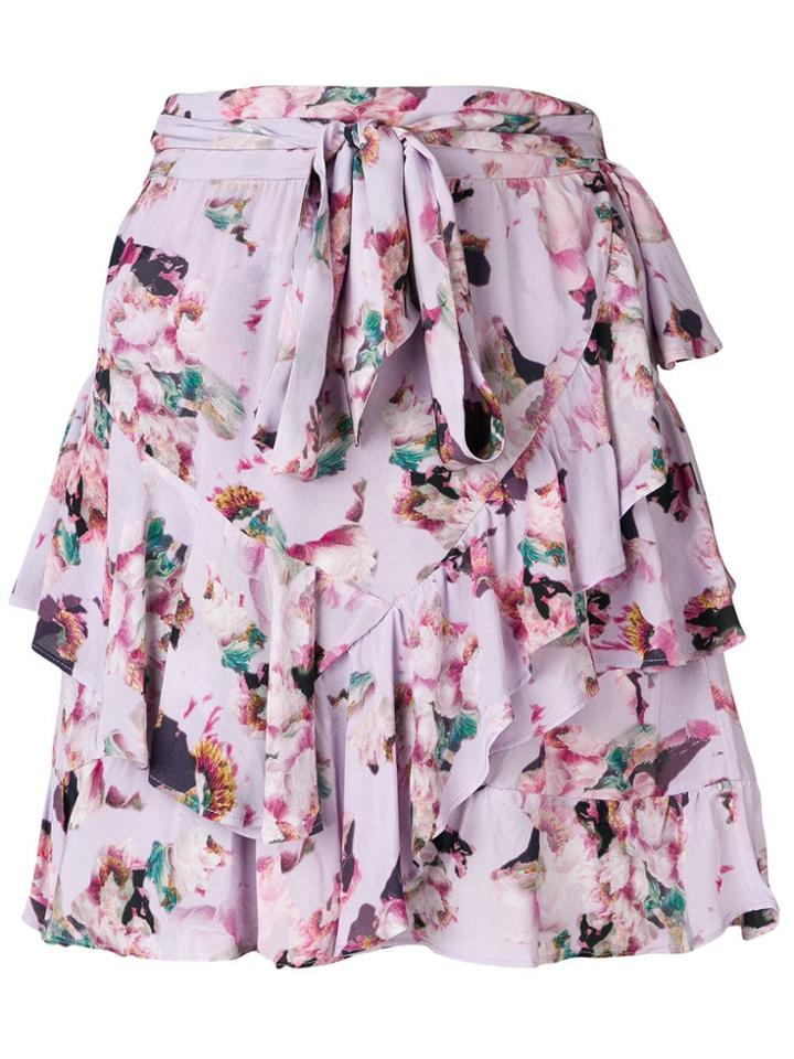 Iro Floral Pleated Skirt - Purple