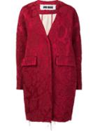 Uma Wang 'covo' Coat, Women's, Size: Medium, Red, Linen/flax/polyamide/wool