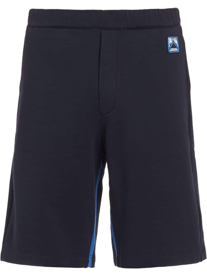 Prada Bermudas With Side Inserts - Blue
