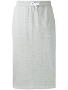 Sjyp Drawstring Waist Midi Skirt - Grey