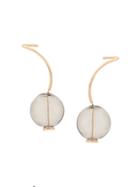 Annika Inez Smoke Drop Earrings - Gold