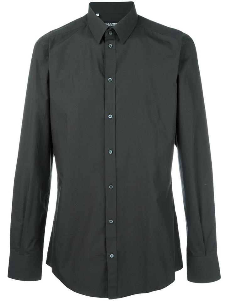 Dolce & Gabbana Classic Shirt, Men's, Size: 38, Black, Cotton