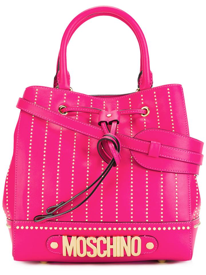 Moschino Logo Letters Tote - Pink & Purple