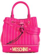 Moschino Logo Letters Tote - Pink & Purple