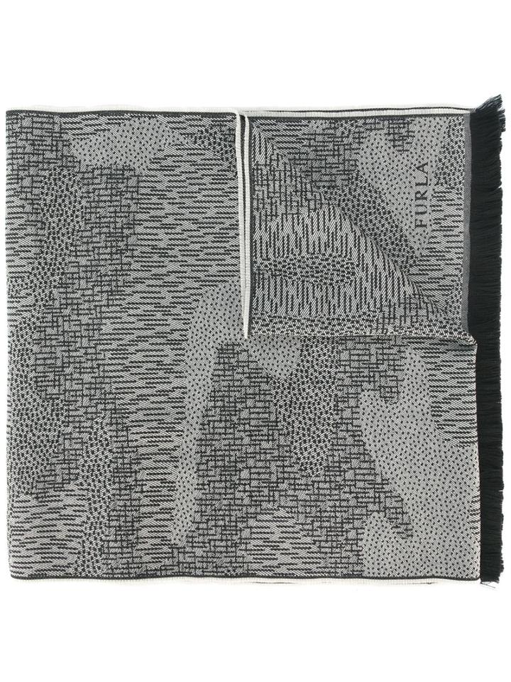 Furla - Fringed Edges Scarf - Women - Wool - One Size, Women's, Grey, Wool