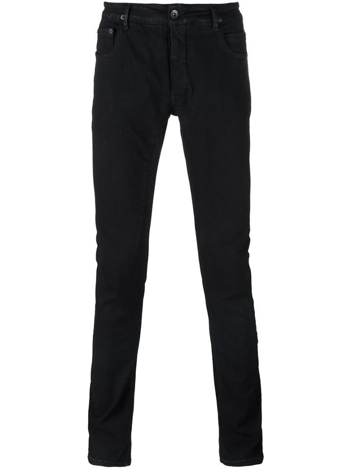 Rick Owens Drkshdw Varnished Skinny Jeans, Men's, Size: 32, Black, Cotton/polybutylene Terephthalate (pbt)/spandex/elastane