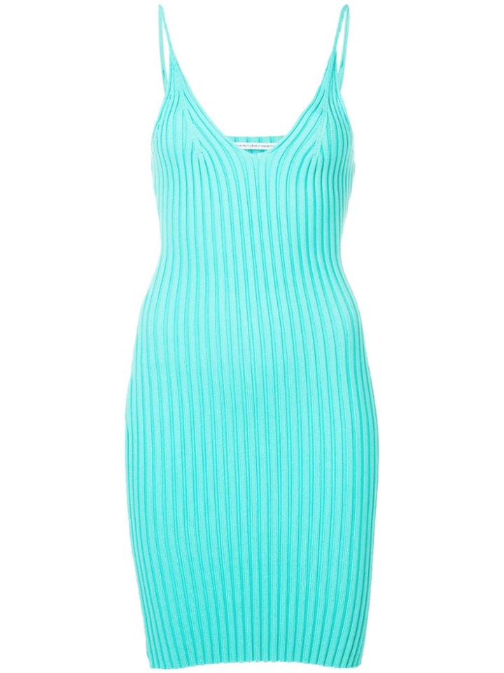 T By Alexander Wang Ribbed Cami Dress - Blue