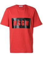 Msgm Logo Print T-shirt - Red