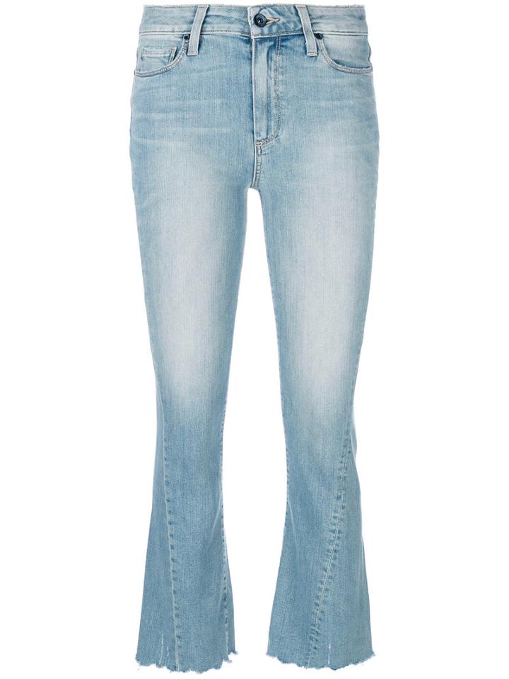 Paige - Cropped Bootcut Jeans - Women - Cotton/polyester/spandex/elastane - 27, Blue, Cotton/polyester/spandex/elastane