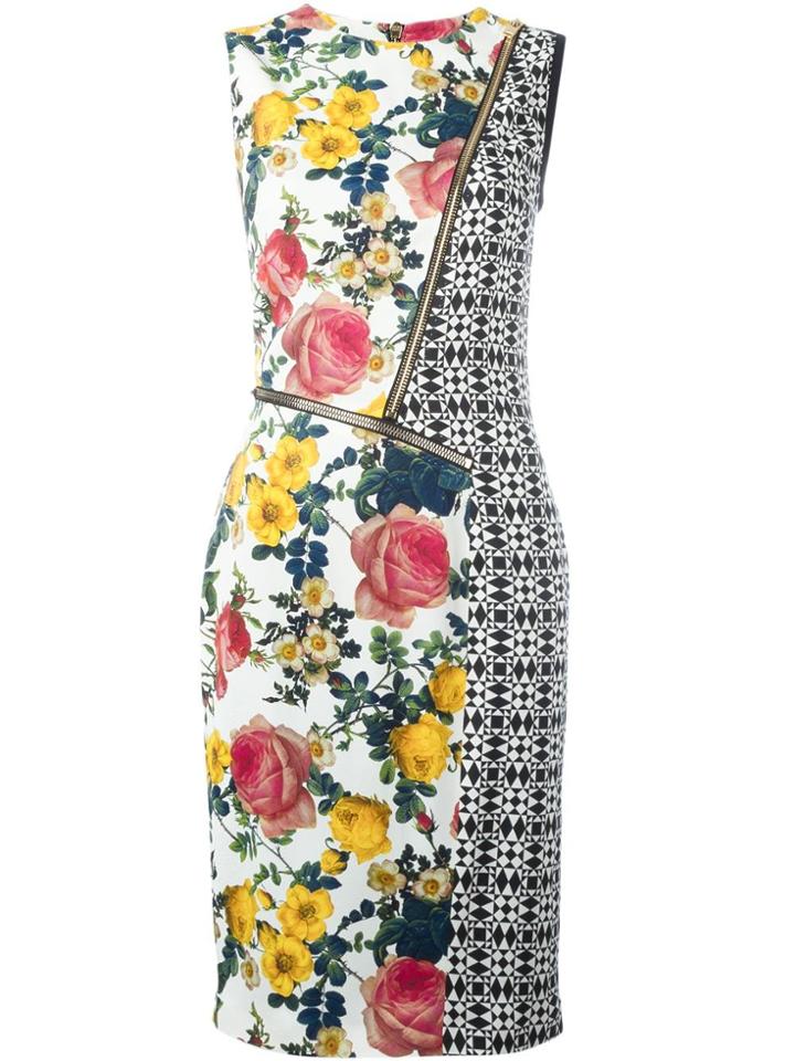 Fausto Puglisi Zipped Panelled Dress - Multicolour