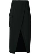 Polo Ralph Lauren Wrap Midi Skirt - Black