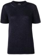 A.p.c. Short Sleeve Sweater - Blue