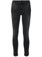 Frame Denim Split Hem Skinny Jeans - Grey