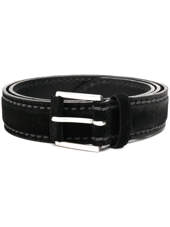 Orciani Stitch Detail Belt - Black