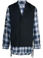 Takahiromiyashita The Soloist Waistcoat Checked Shirt - Blue