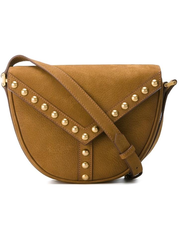 Saint Laurent 'y Studs' Shoulder Bag, Women's, Nude/neutrals