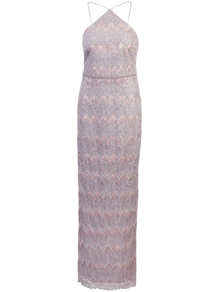 Aidan Mattox Embroidered Maxi Dress - Nude & Neutrals