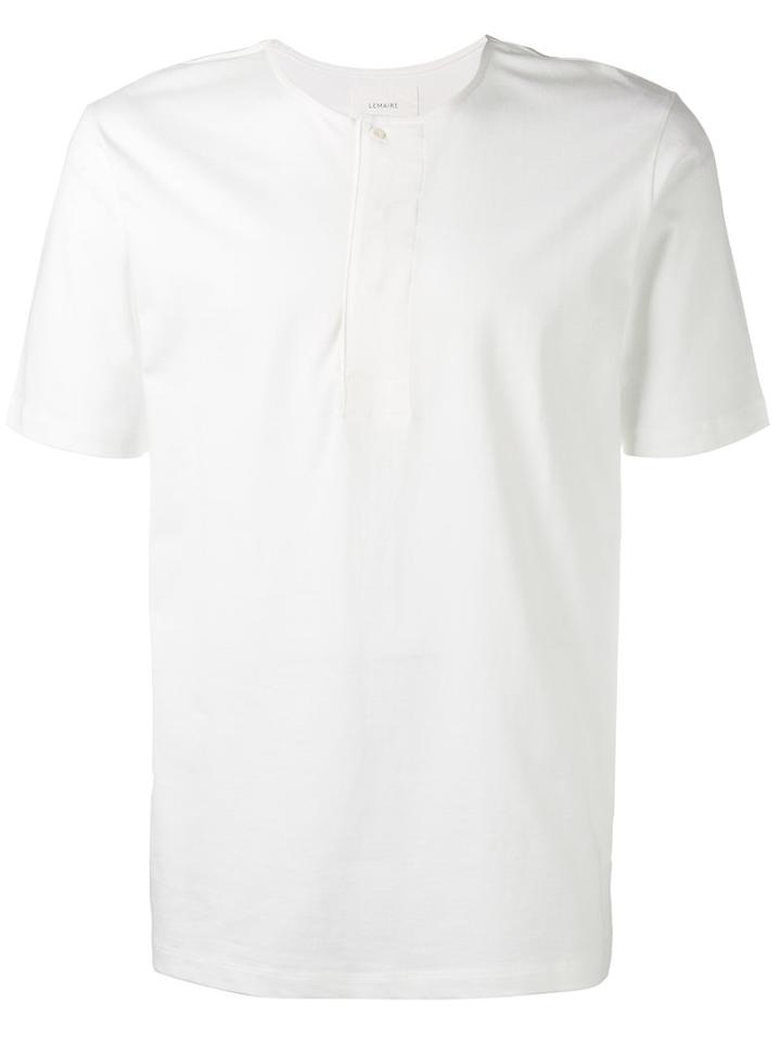 Lemaire - Henley T-shirt - Men - Cotton - M, White, Cotton