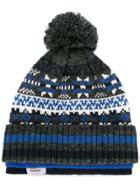 Doublet Intarsia Knit Beanie - Grey