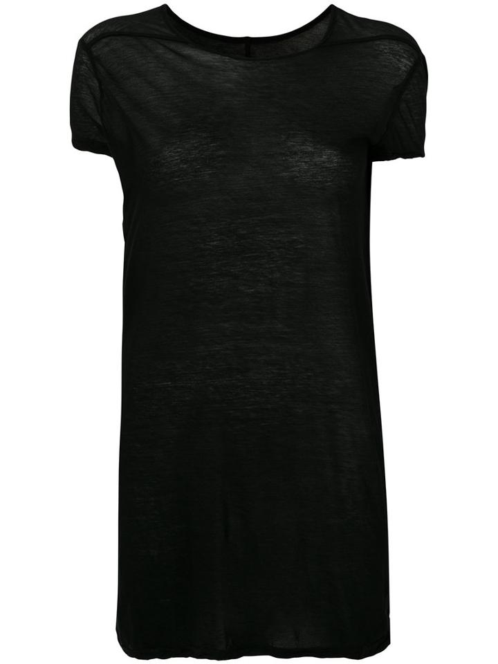 Rick Owens - Long Length T-shirt - Women - Cotton - 42, Black, Cotton