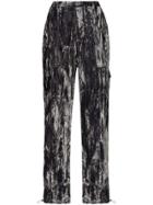 Collina Strada Monk Crushed-velvet Trousers - Grey