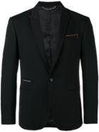 Philipp Plein - Contrast Stitch Blazer - Men - Spandex/elastane/viscose/polyimide - 48, Black, Spandex/elastane/viscose/polyimide