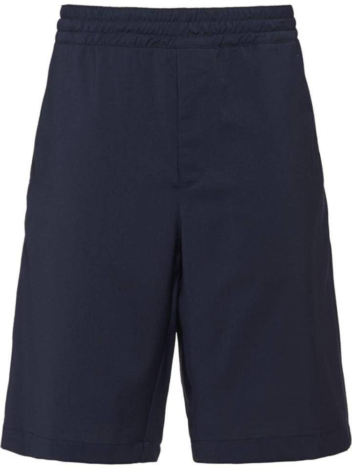 Prada Poplin Tailored Shorts - Blue