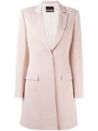 Roberto Cavalli Single Button Coat, Women's, Size: 42, Pink/purple, Cotton/spandex/elastane/viscose/virgin Wool