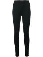 No Ka' Oi Scalloped Details Sports Leggings - Black